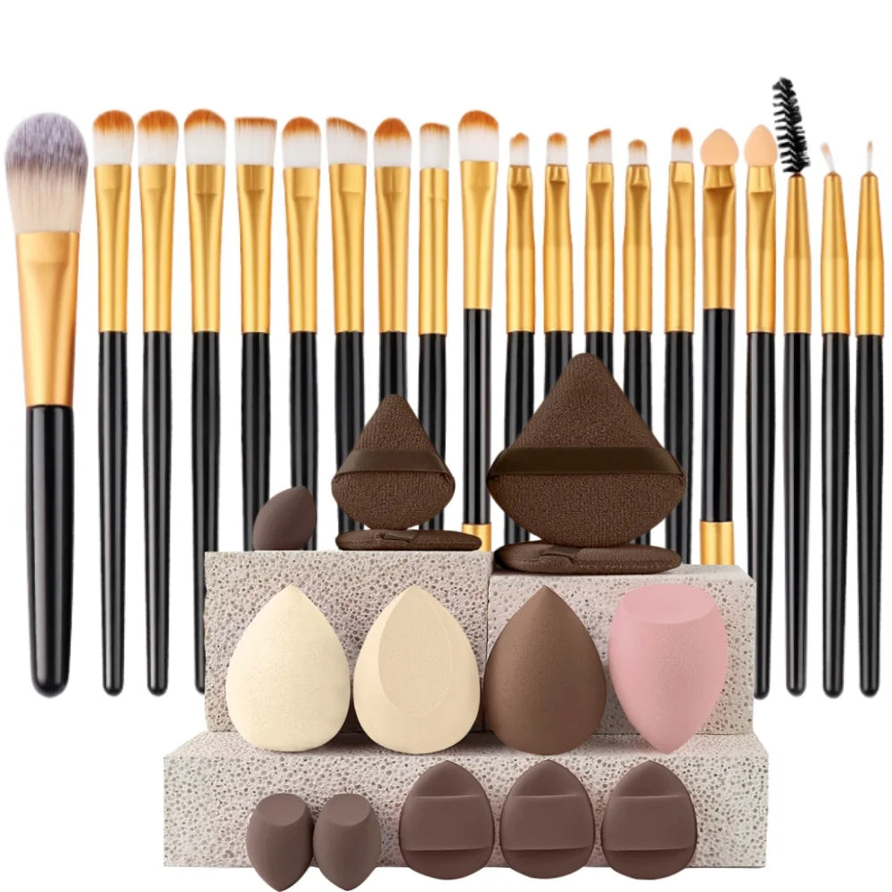 Ensemble 20 Pinceaux de Maquillage Synthétiques
