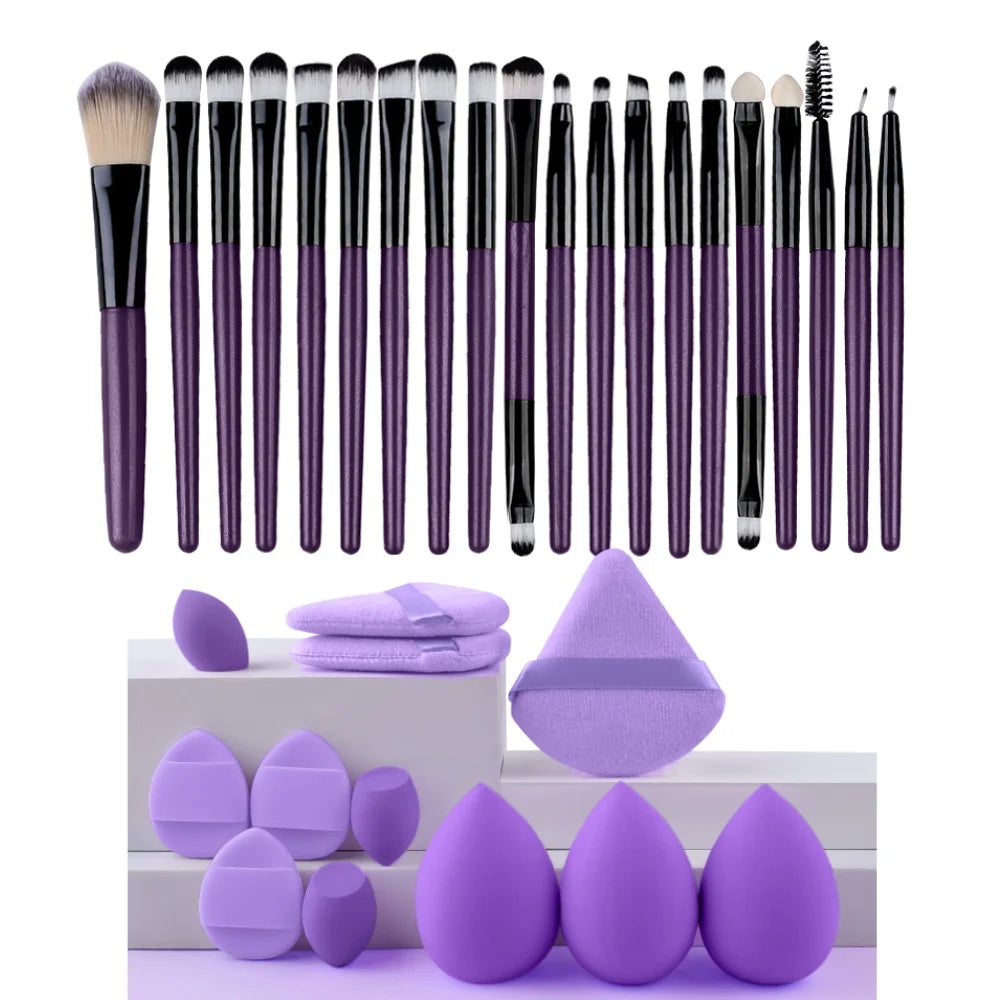 Ensemble 20 Pinceaux de Maquillage Synthétiques