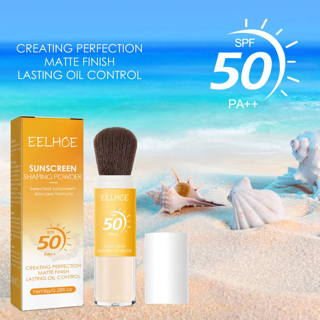 Poudre de Finition Maquillage SPF 50 – Contrôle Sébum, Waterproof & Longue Durée | EELHOE 8g