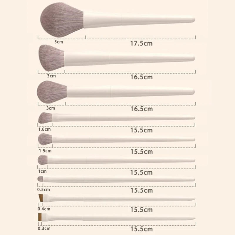 Ensemble de 12 pinceaux de maquillage pour le visage : fond de teint, anticernes, poudre, fard à paupières, blush, pinceau Kabuki, outil de beauté cosmétique pour le visage