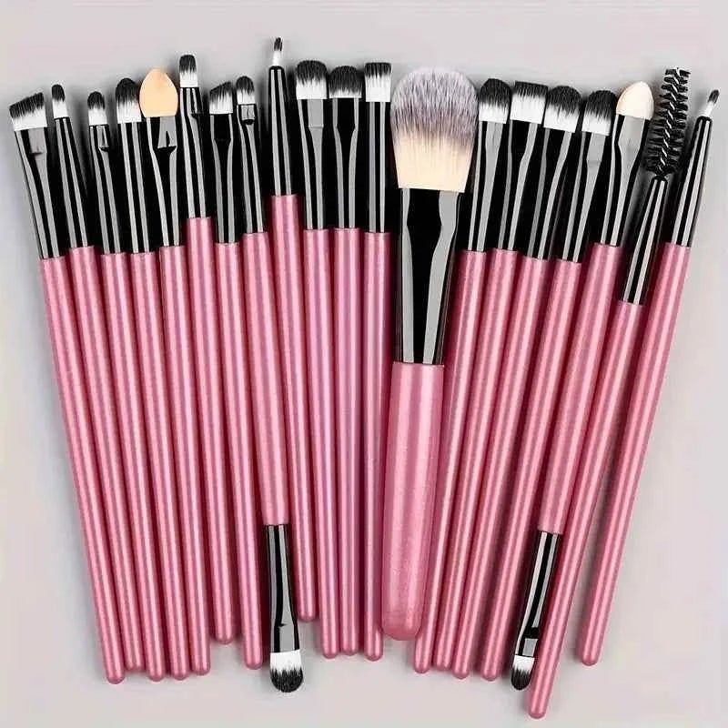 Ensemble de 20 Pinceaux de Maquillage Professionnels pour un Fini Parfait - SKINOVA