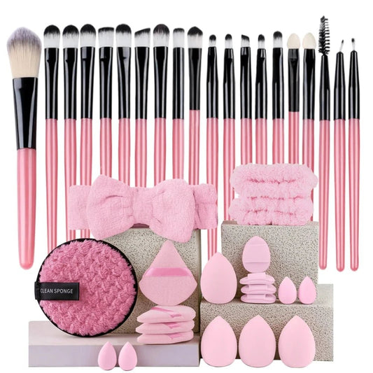 Ensemble de 20 Pinceaux de Maquillage Professionnels pour un Fini Parfait - SKINOVA